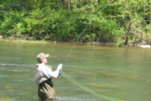fly fishing student